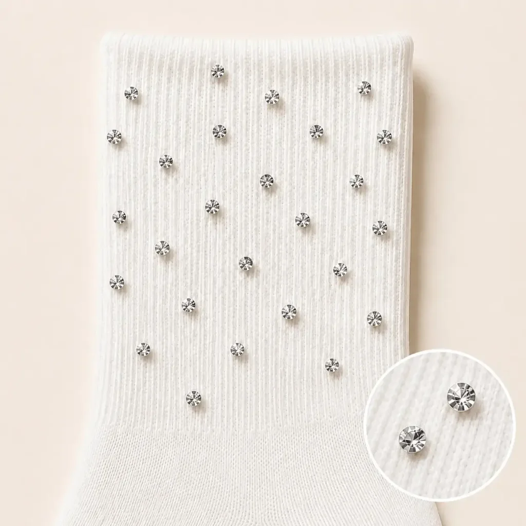 Custom Wedding Socks Full rhinestones