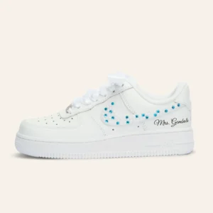 Custom Color Crystal bridal Air Force 1 wedding sneakers